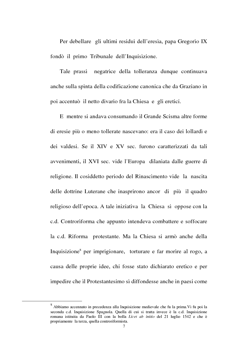 Anteprima della tesi: Il fondamento della tolleranza religiosa nell'ordinamento italiano e negli atti e documenti dell'Unesco, Pagina 5