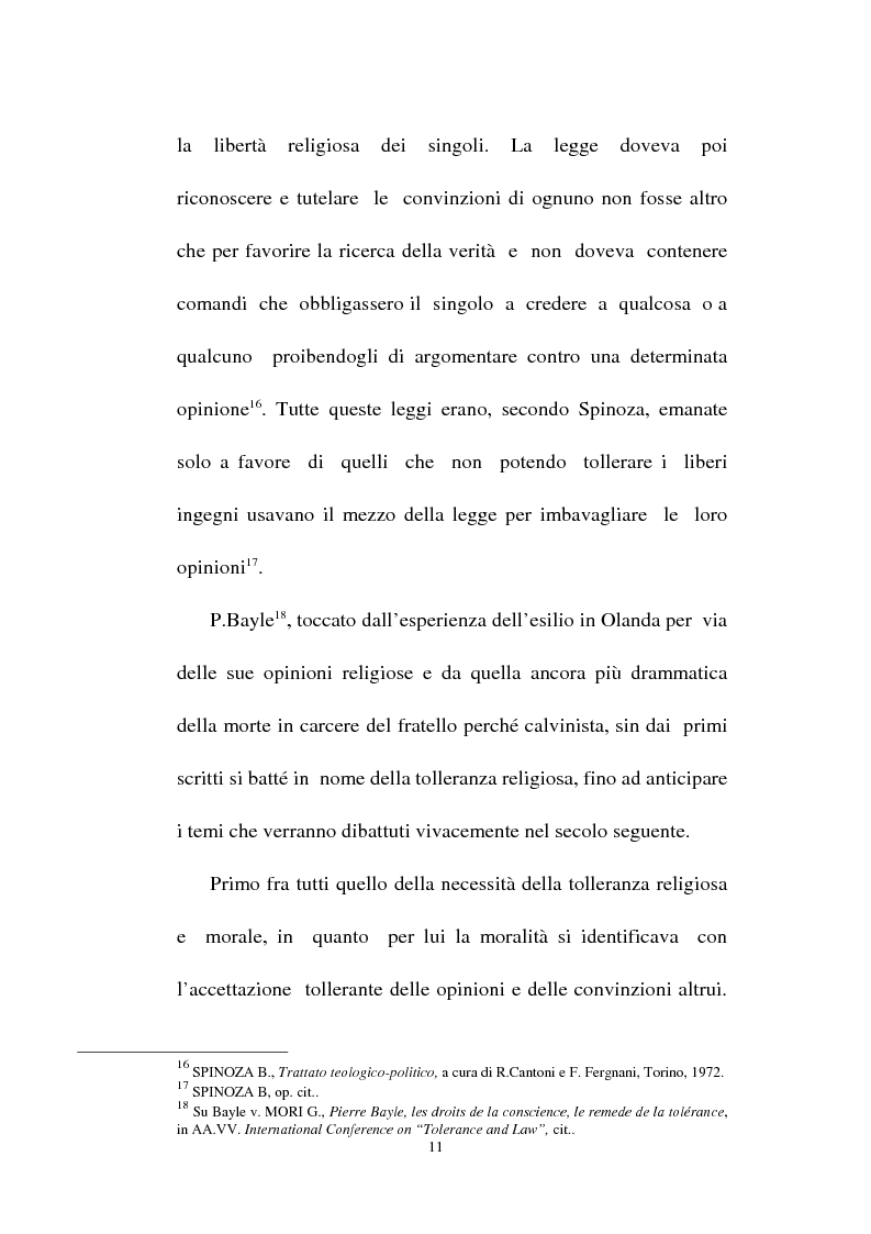Anteprima della tesi: Il fondamento della tolleranza religiosa nell'ordinamento italiano e negli atti e documenti dell'Unesco, Pagina 9