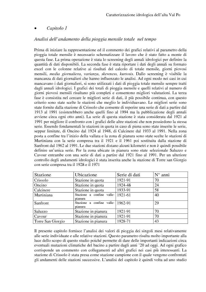 Anteprima della tesi: Caratterizzazione idrologica dell'Alta Val Po, Pagina 6