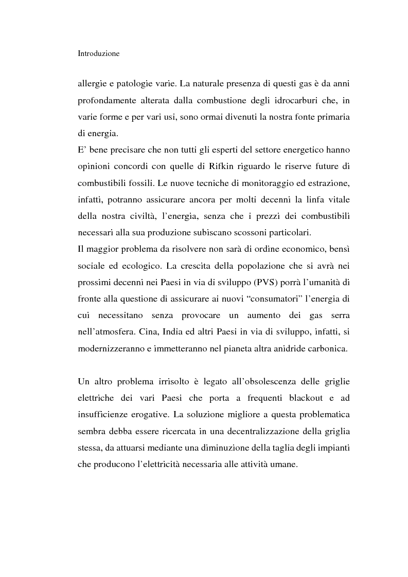 Anteprima della tesi: L'idrogeno: il vettore energetico del futuro. Prospettive di utilizzo nelle applicazioni stazionarie, Pagina 2