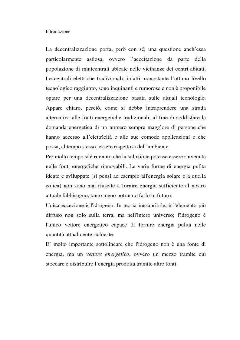 Anteprima della tesi: L'idrogeno: il vettore energetico del futuro. Prospettive di utilizzo nelle applicazioni stazionarie, Pagina 3