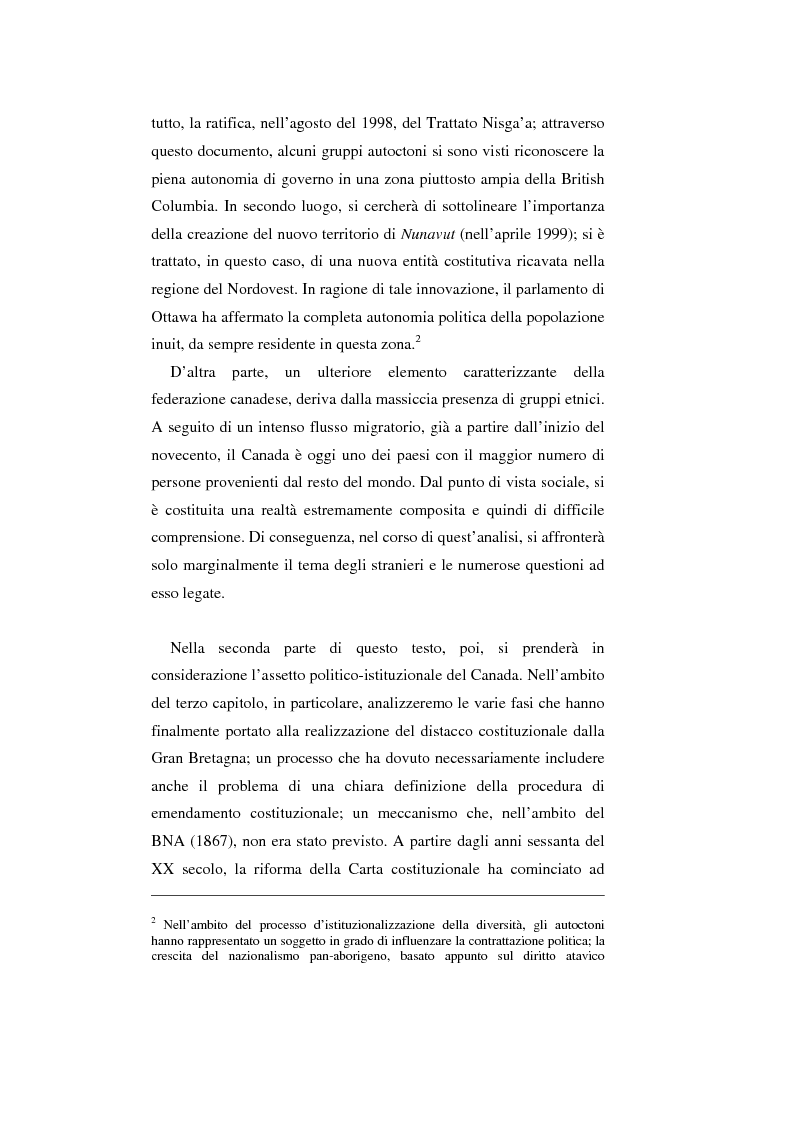 Anteprima della tesi: Il Canada: sistema federale e crisi di statualità, Pagina 4