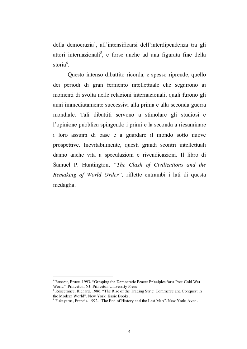 Anteprima della tesi: Il paradigma culturale di Samuel P. Huntington: analisi, critiche e prospettive, Pagina 2