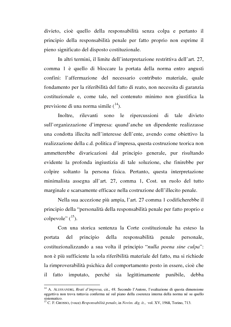 Anteprima della tesi: La responsabilità da reato dell'ente collettivo, Pagina 11