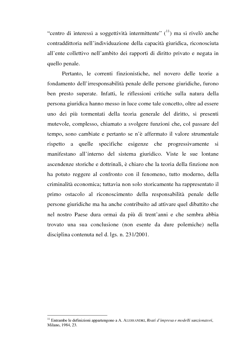 Anteprima della tesi: La responsabilità da reato dell'ente collettivo, Pagina 6