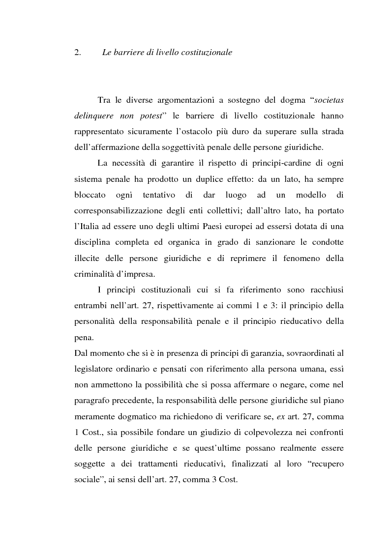 Anteprima della tesi: La responsabilità da reato dell'ente collettivo, Pagina 7