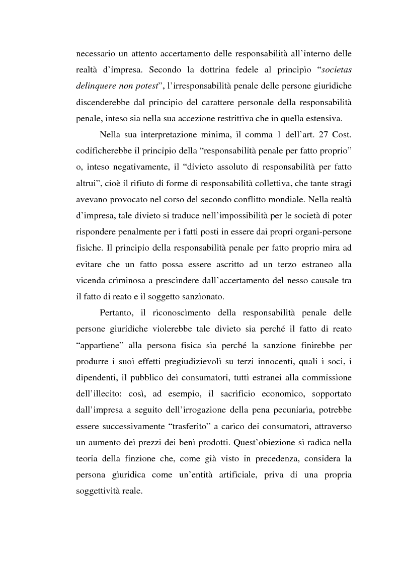 Anteprima della tesi: La responsabilità da reato dell'ente collettivo, Pagina 9