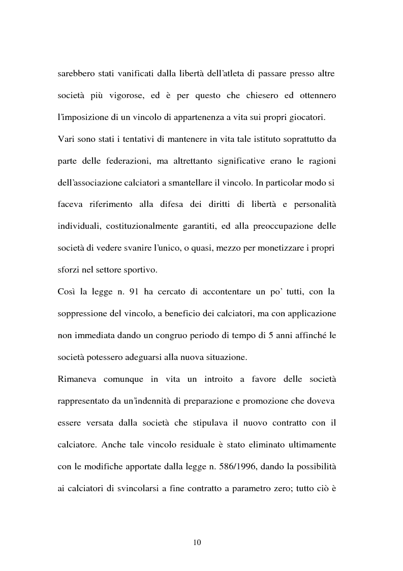 Anteprima della tesi: Lavoro sportivo, Pagina 10