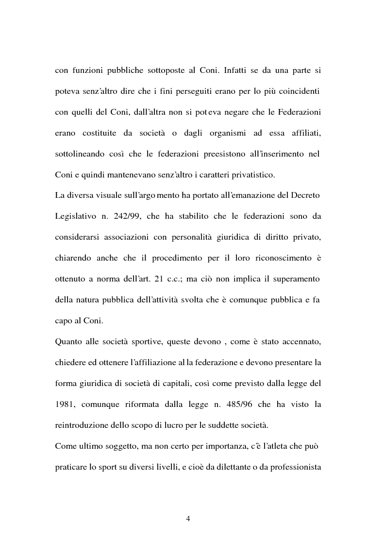 Anteprima della tesi: Lavoro sportivo, Pagina 4