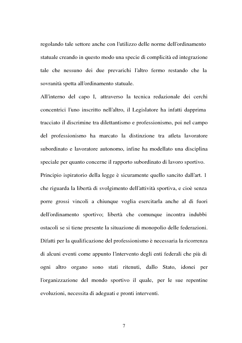 Anteprima della tesi: Lavoro sportivo, Pagina 7