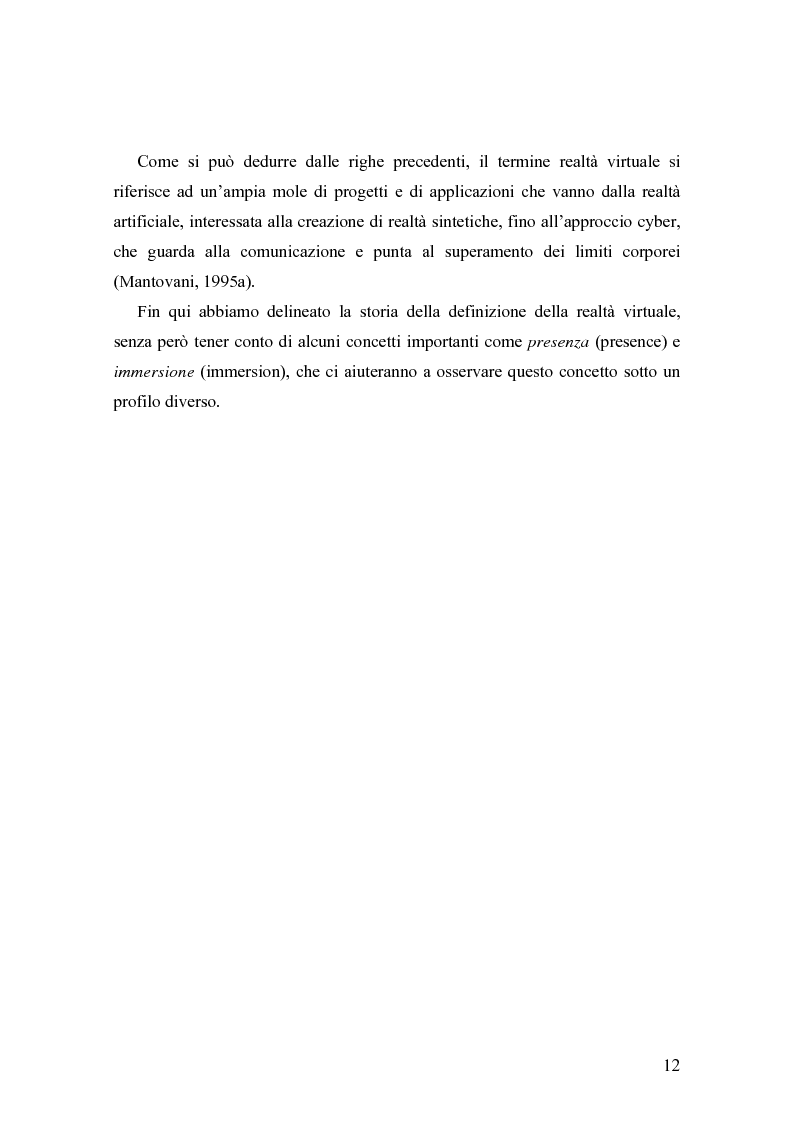 Anteprima della tesi: Analisi comunicative e cooperative in un ambiente virtuale condiviso, Pagina 9