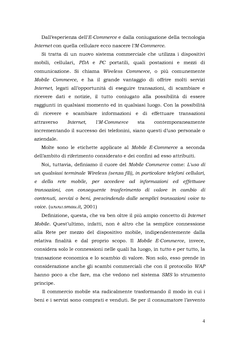 Anteprima della tesi: Prospettive di sviluppo nel mobile commerce, Pagina 4