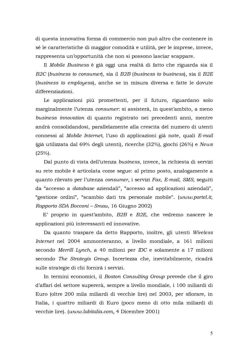 Anteprima della tesi: Prospettive di sviluppo nel mobile commerce, Pagina 5