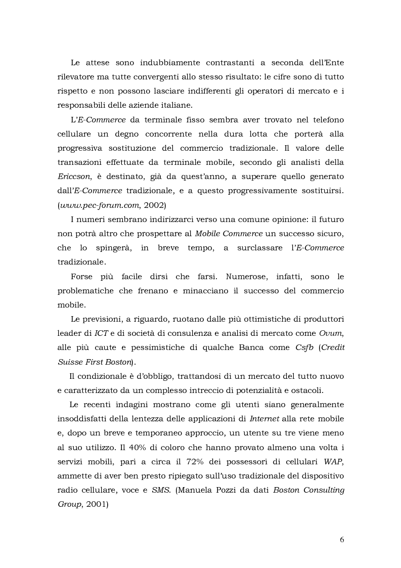 Anteprima della tesi: Prospettive di sviluppo nel mobile commerce, Pagina 6