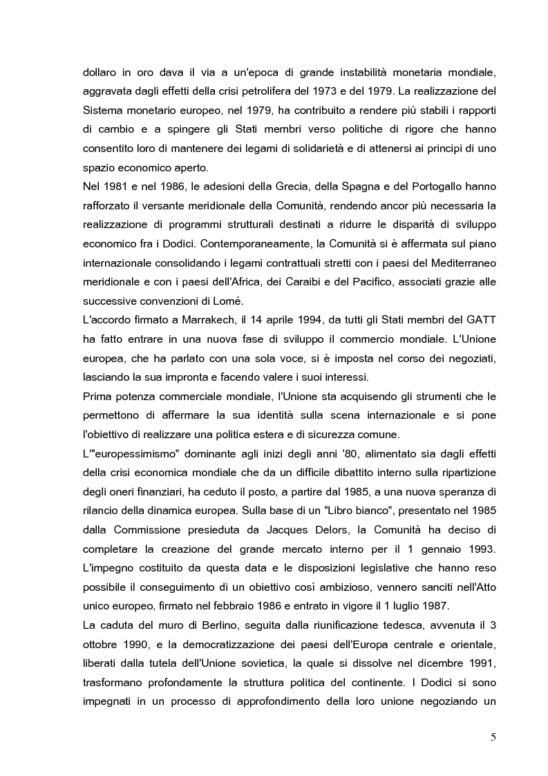 Anteprima della tesi: Cooperazione economica e ambientale dell'Unione europea con paesi del sud del Mediterraneo, Pagina 3