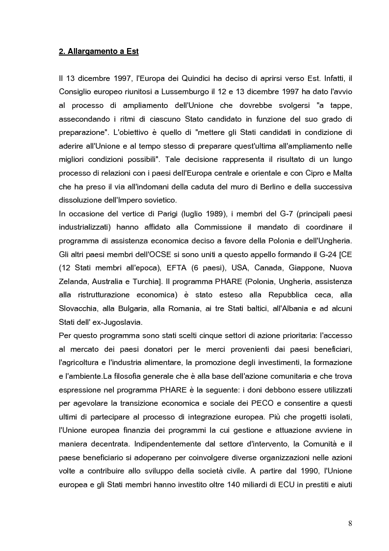 Anteprima della tesi: Cooperazione economica e ambientale dell'Unione europea con paesi del sud del Mediterraneo, Pagina 6