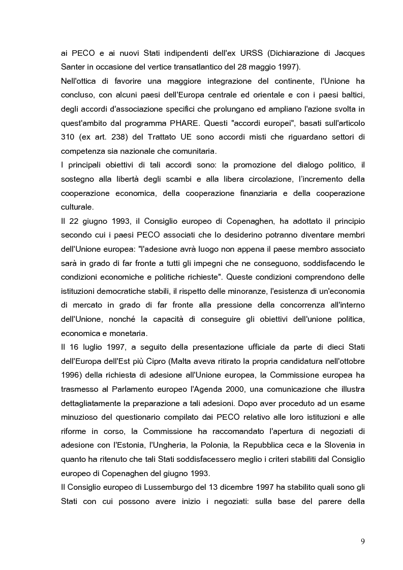 Anteprima della tesi: Cooperazione economica e ambientale dell'Unione europea con paesi del sud del Mediterraneo, Pagina 7