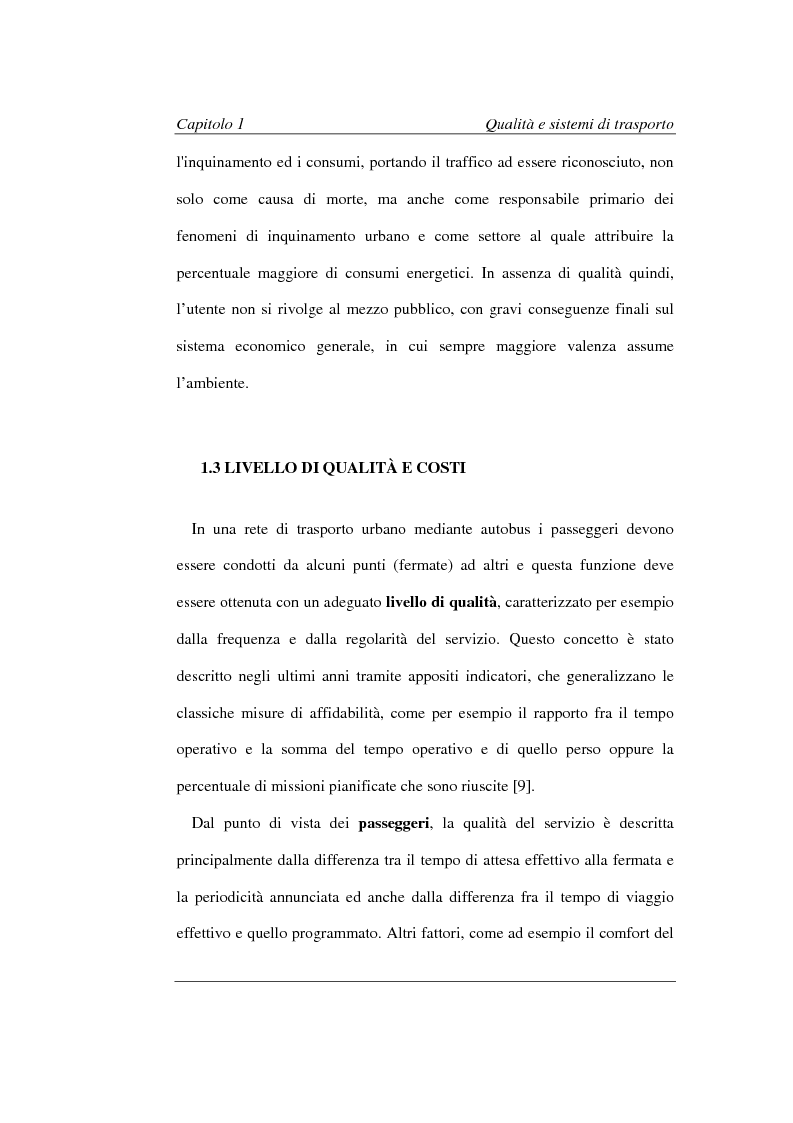 Anteprima della tesi: Valutazione statistica della qualità di un servizio di trasporto urbano, Pagina 10