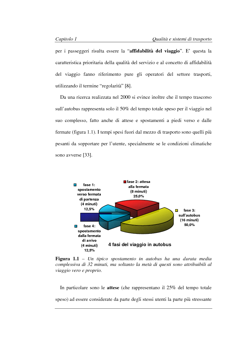 Anteprima della tesi: Valutazione statistica della qualità di un servizio di trasporto urbano, Pagina 8