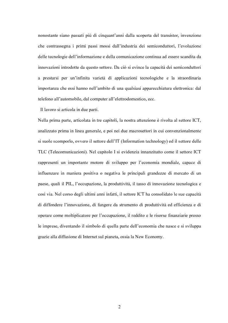 Anteprima della tesi: L'industria dei semiconduttori nell'ambito dell'evoluzione dell'Ict: problematiche e prospettive, Pagina 2