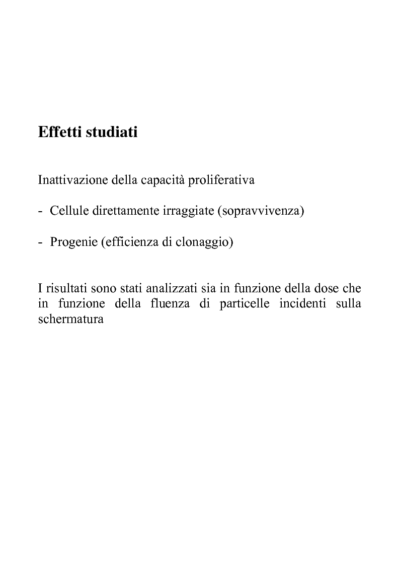 Anteprima della tesi: Efficacia biologica della radiazione spaziale in presenza di schermature, Pagina 6