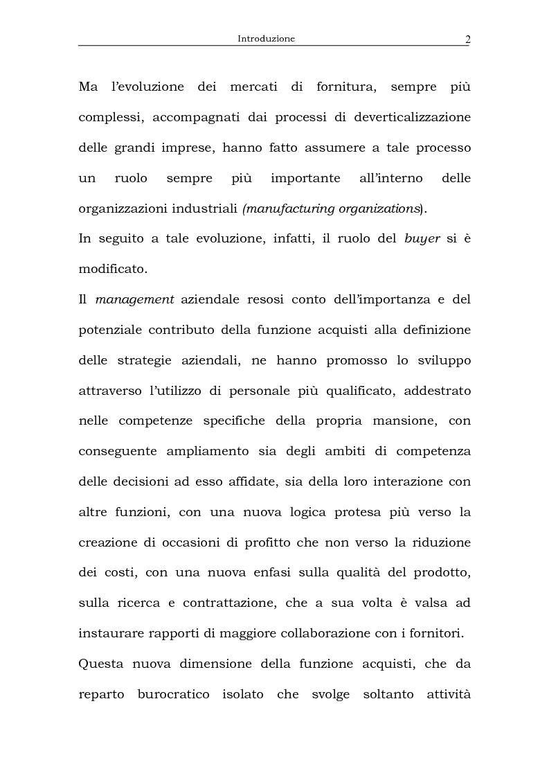 Anteprima della tesi: Il processo di acquisto delle imprese industriali nella logica virtuale. Il caso Nylstar, Pagina 2