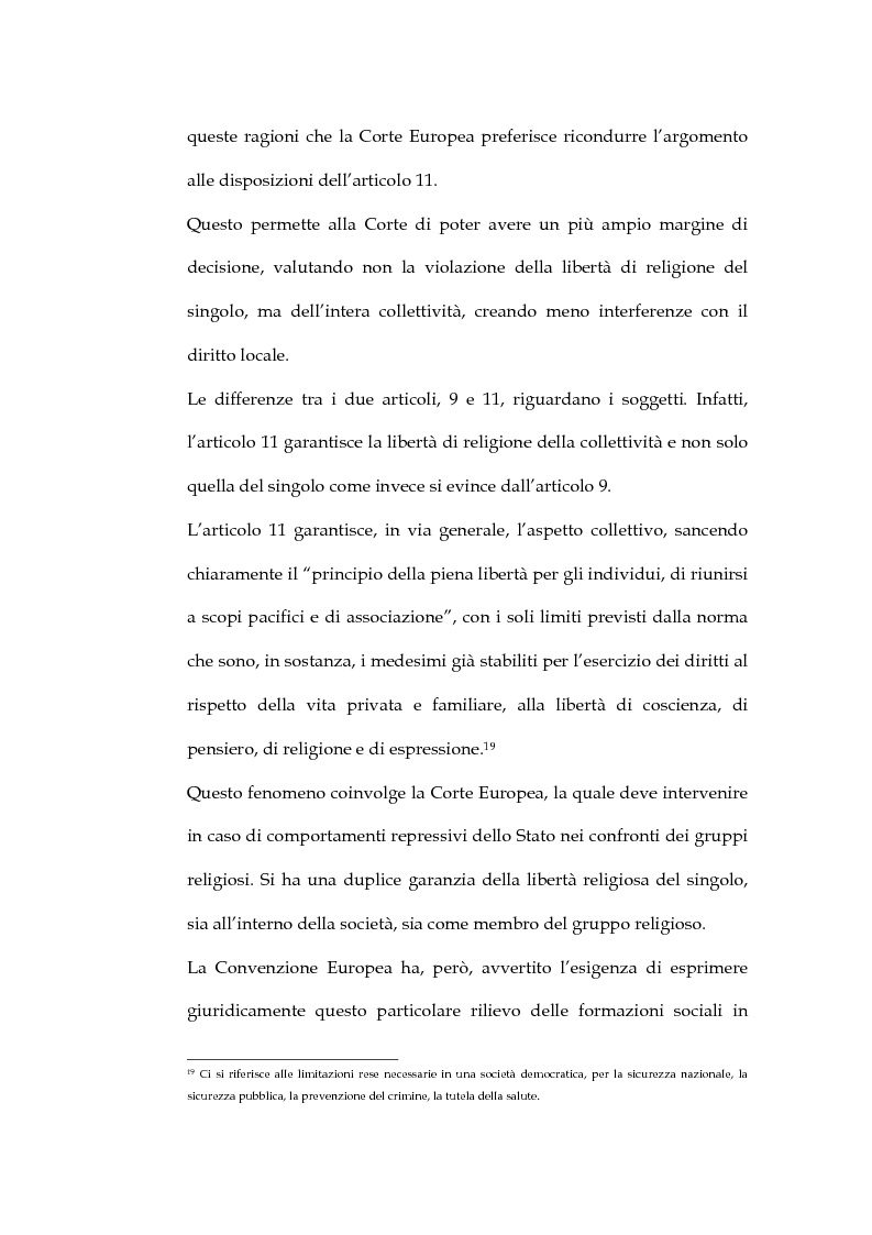 Anteprima della tesi: La sentenza della Corte Europea dei diritti dell'uomo Refah Partisi contro Turchia - Aspetti della libertà di religione in Turchia, Pagina 12