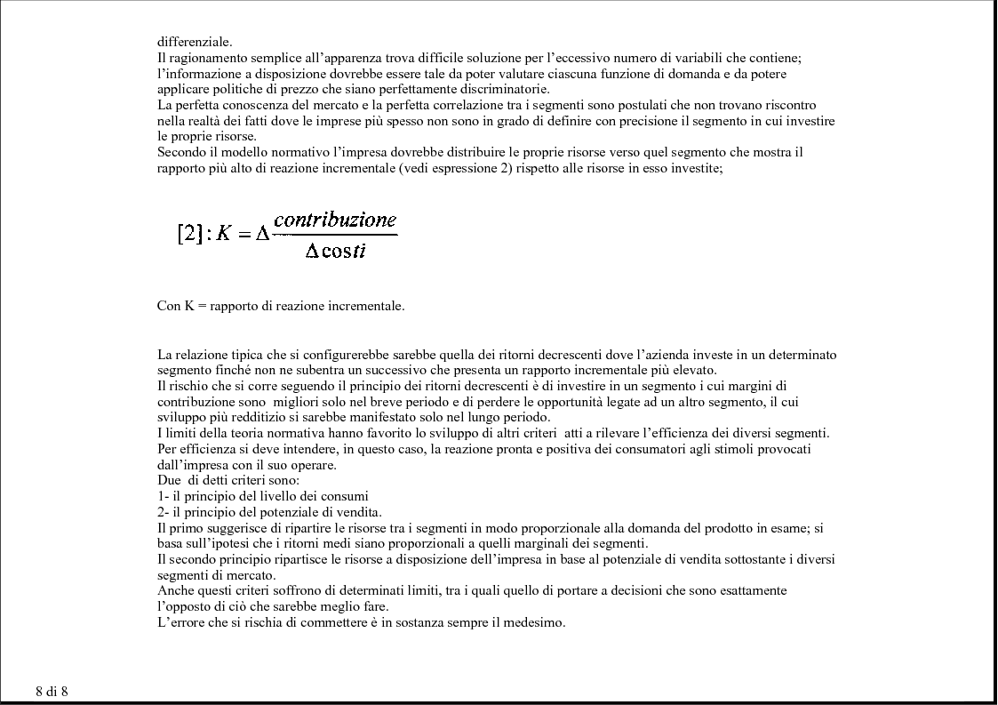 Anteprima della tesi: Problematica statistica di analisi multivariata per la segmentazione dei mercati - Customer satisfaction: analisi di un caso concreto, Pagina 11