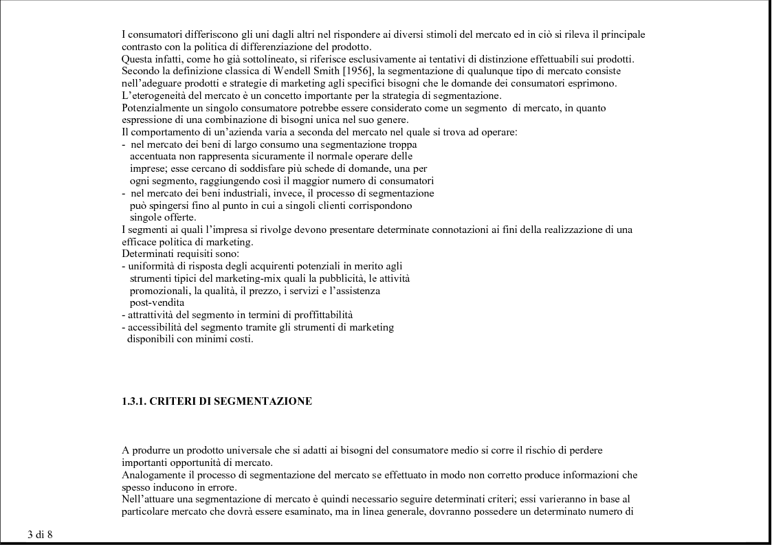 Anteprima della tesi: Problematica statistica di analisi multivariata per la segmentazione dei mercati - Customer satisfaction: analisi di un caso concreto, Pagina 6