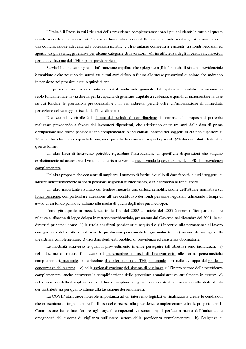 Anteprima della tesi: La previdenza complementare in Italia e nell'ordinamento comunitario. Un fondo pensione negoziale in Italia: Telemaco, fondo pensione complementare per i lavoratori delle aziende di telecomunicazione, Pagina 14