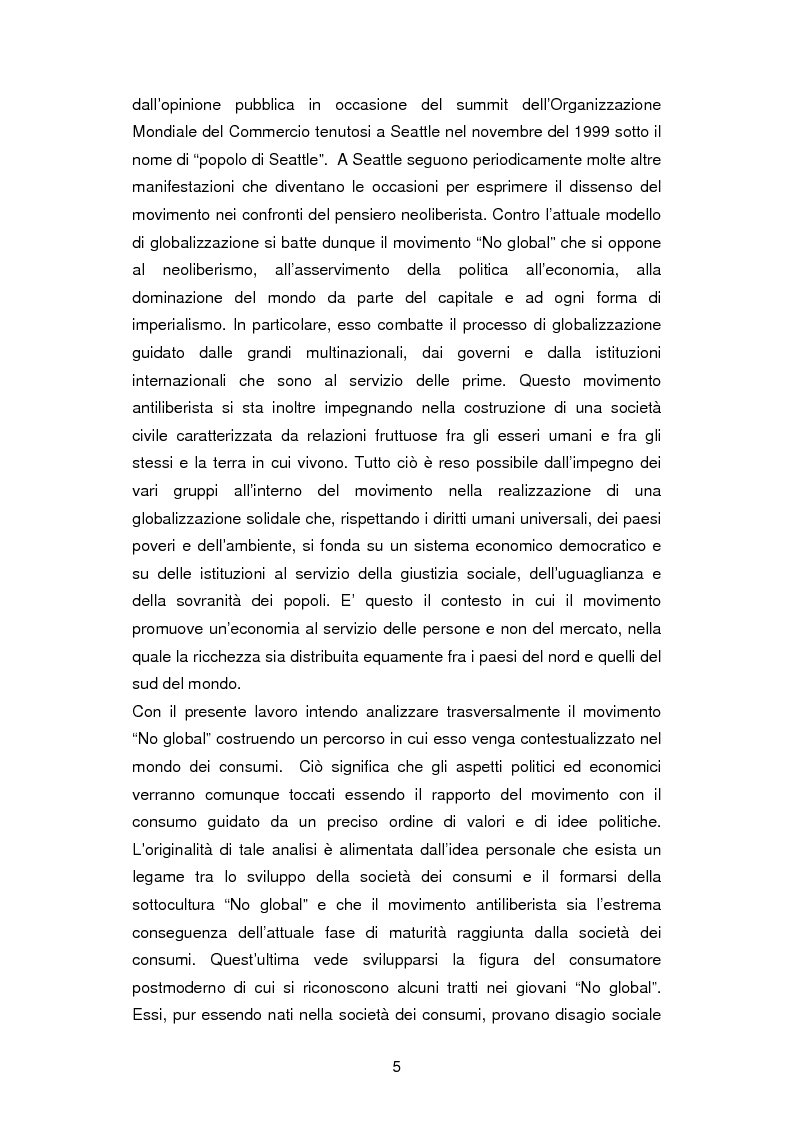Anteprima della tesi: La critica ai consumi: la sottocultura No global, Pagina 2