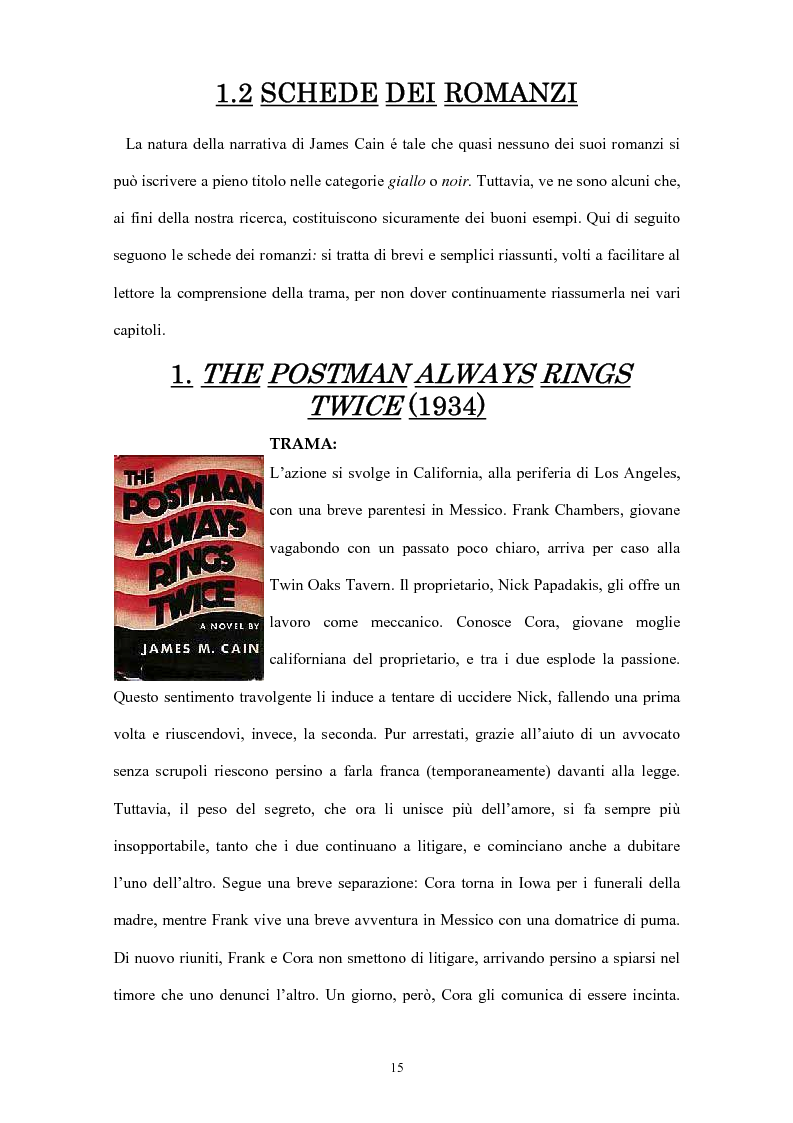 Anteprima della tesi: La narrativa di James Cain, Pagina 15