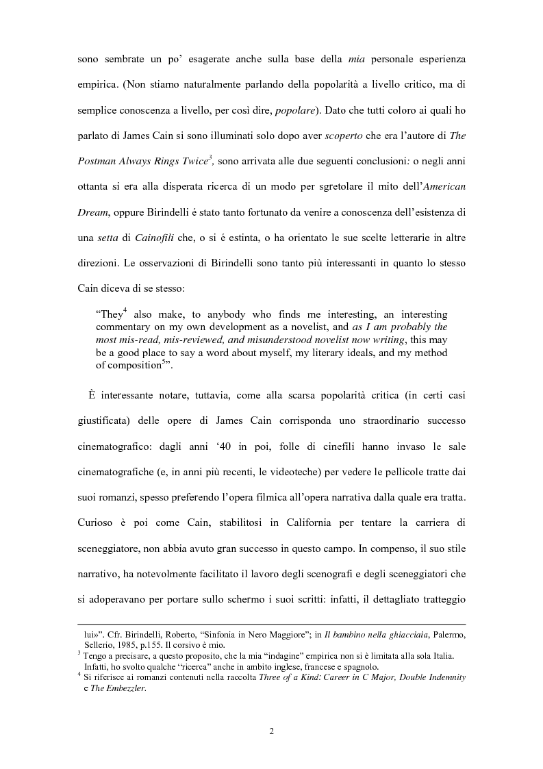 Anteprima della tesi: La narrativa di James Cain, Pagina 2