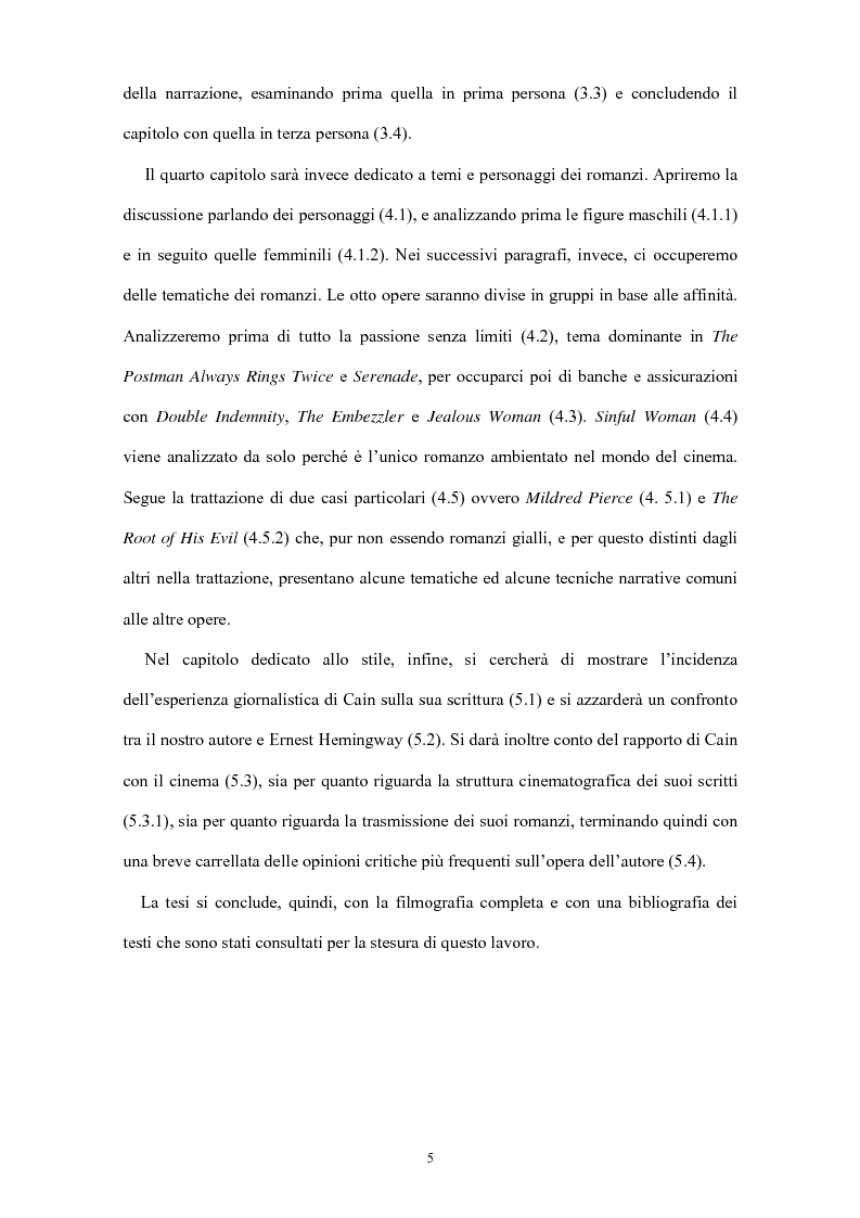 Anteprima della tesi: La narrativa di James Cain, Pagina 5