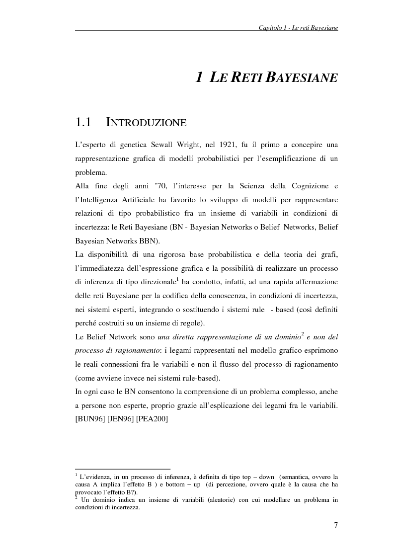 Anteprima della tesi: Reti Bayesiane: un approccio multi-esperto allo structural learning, Pagina 4