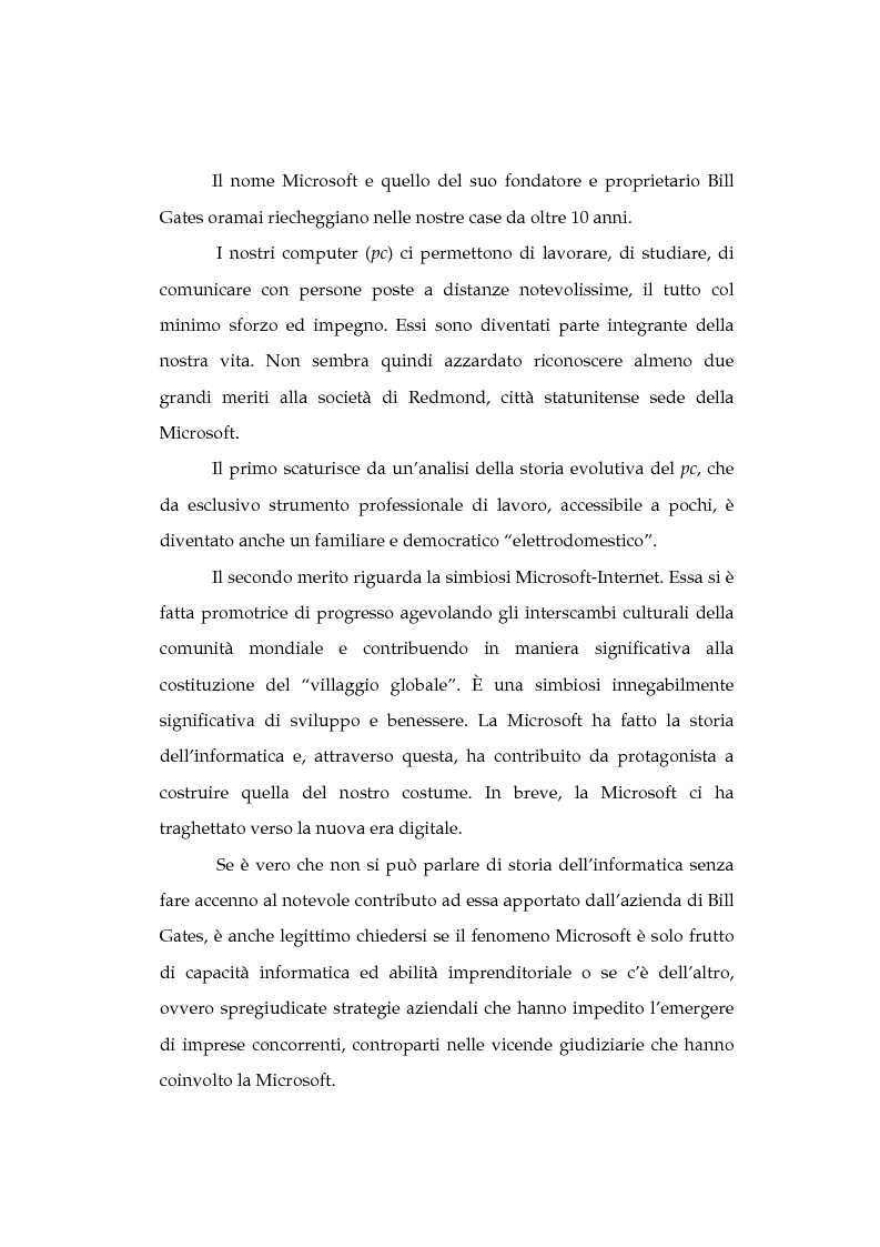 Anteprima della tesi: La tutela della concorrenza negli Stati Uniti: il caso Microsoft, Pagina 2