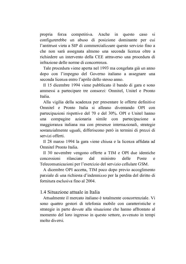 Anteprima della tesi: L'analisi del posizionamento strategico delle imprese. il caso della telefonia mobile, Pagina 6