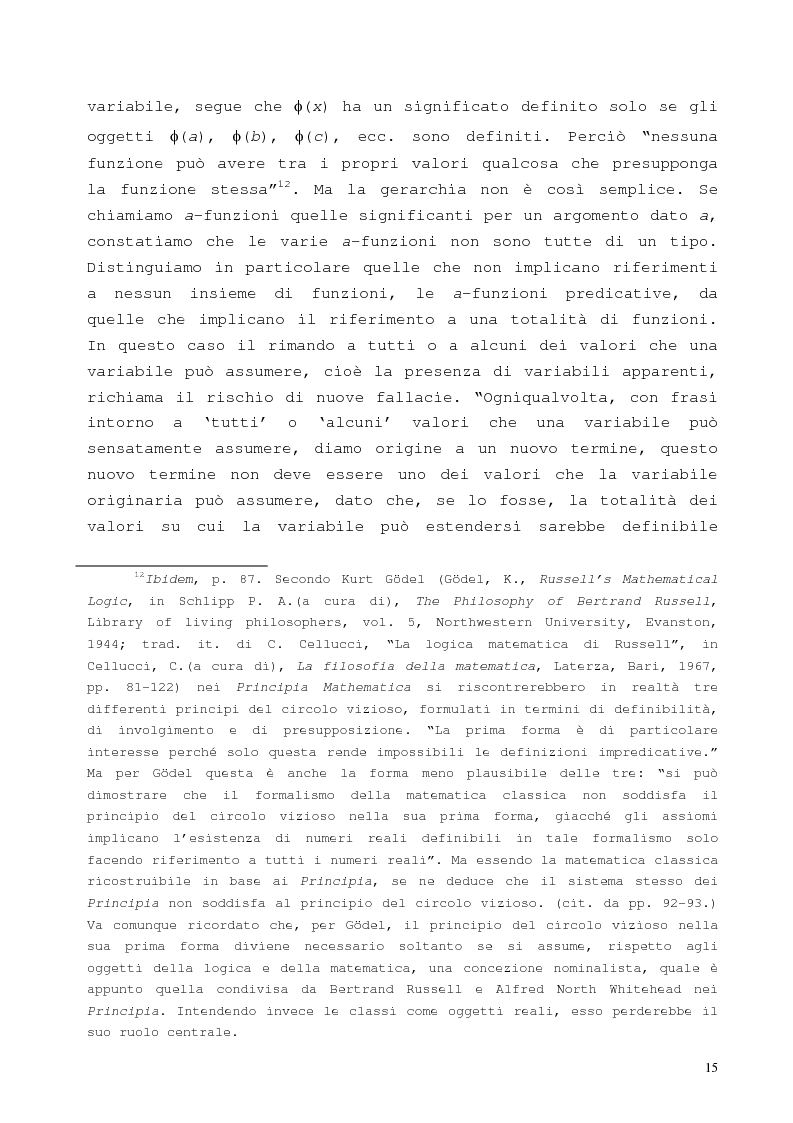 Anteprima della tesi: La proposizione di Godel, Pagina 11