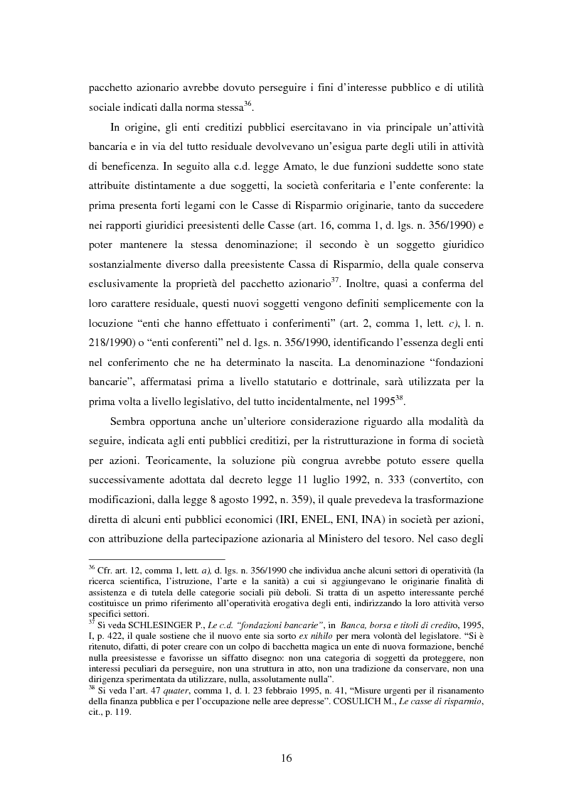 Anteprima della tesi: Natura e funzioni delle fondazioni bancarie, Pagina 11