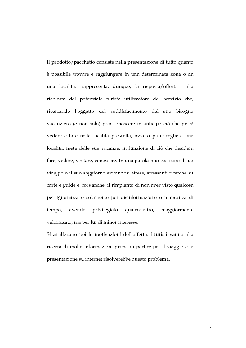 Anteprima della tesi: Web marketing nel settore turistico. Un modello di offerta per la personalizzazione della vacanza e del servizio, Pagina 17
