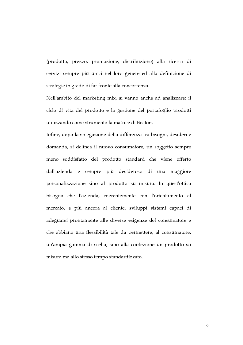Anteprima della tesi: Web marketing nel settore turistico. Un modello di offerta per la personalizzazione della vacanza e del servizio, Pagina 6