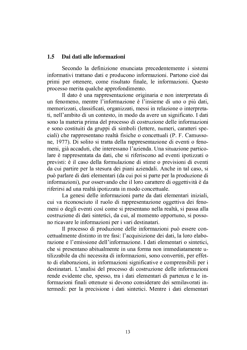 Anteprima della tesi: Sistema informativo aziendale per il controllo di gestione. Analisi di un caso, Pagina 13