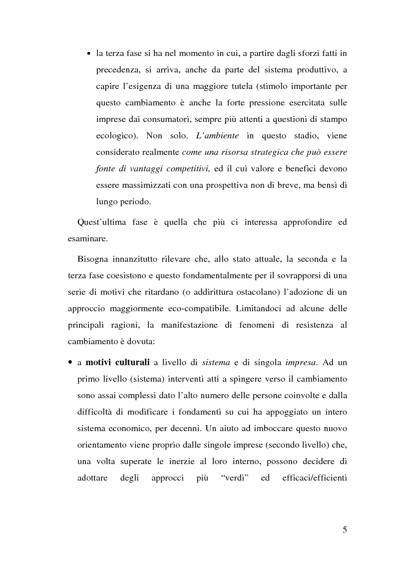 Anteprima della tesi: Dall'eco-efficienza all'eco-valore: opportunità di business e strategie di tutela ambientale. La tutela dell'ambiente come fonte di vantaggi competitivi., Pagina 5