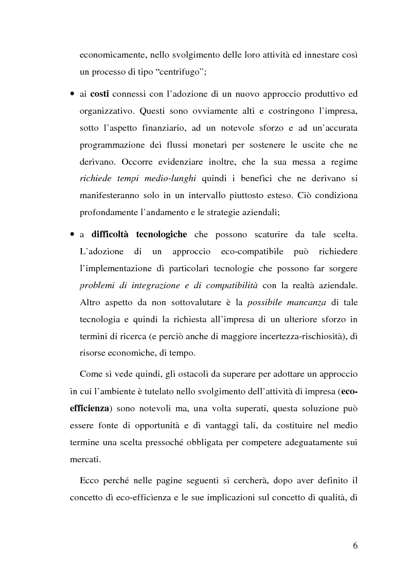 Anteprima della tesi: Dall'eco-efficienza all'eco-valore: opportunità di business e strategie di tutela ambientale. La tutela dell'ambiente come fonte di vantaggi competitivi., Pagina 6