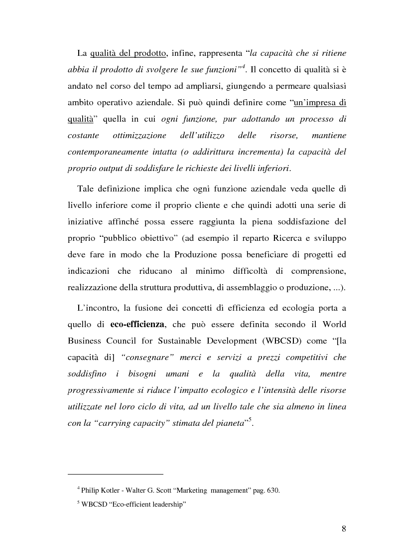 Anteprima della tesi: Dall'eco-efficienza all'eco-valore: opportunità di business e strategie di tutela ambientale. La tutela dell'ambiente come fonte di vantaggi competitivi., Pagina 8