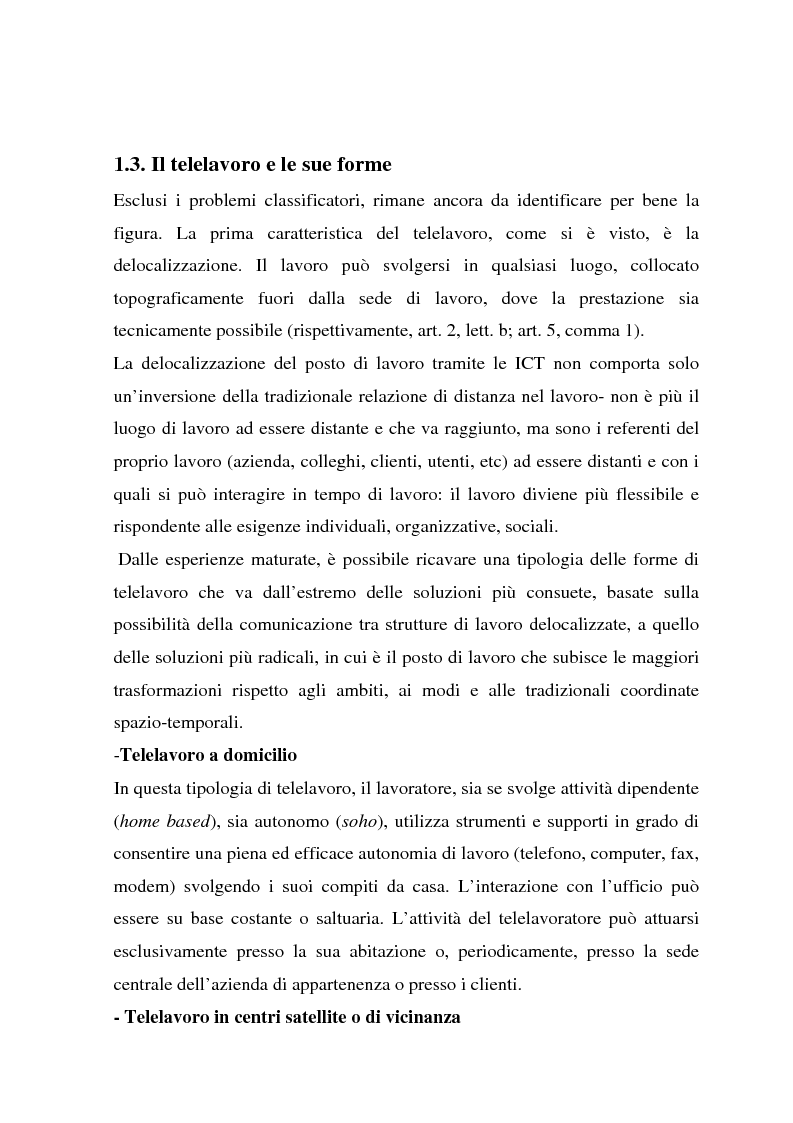 Anteprima della tesi: Telelavoro e pubblica amministrazione: opportunità e prospettive, Pagina 10