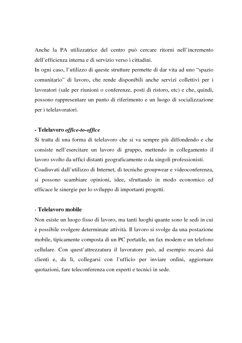 Anteprima della tesi: Telelavoro e pubblica amministrazione: opportunità e prospettive, Pagina 12