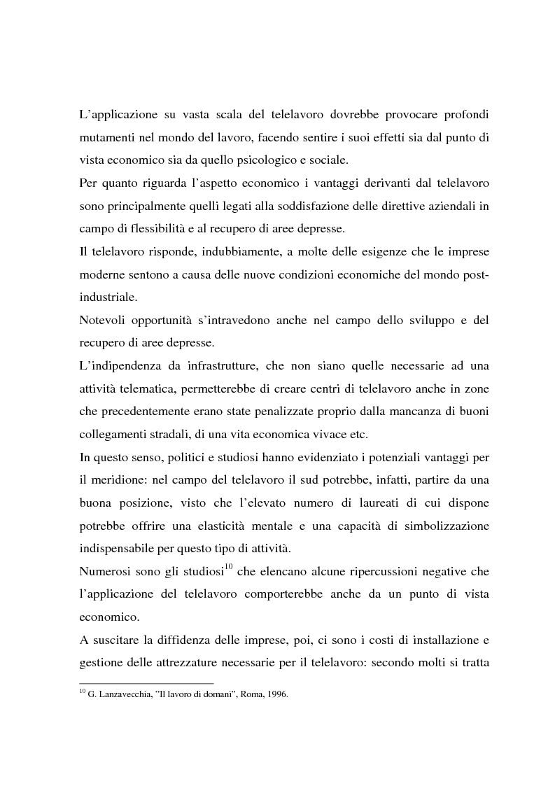 Anteprima della tesi: Telelavoro e pubblica amministrazione: opportunità e prospettive, Pagina 15