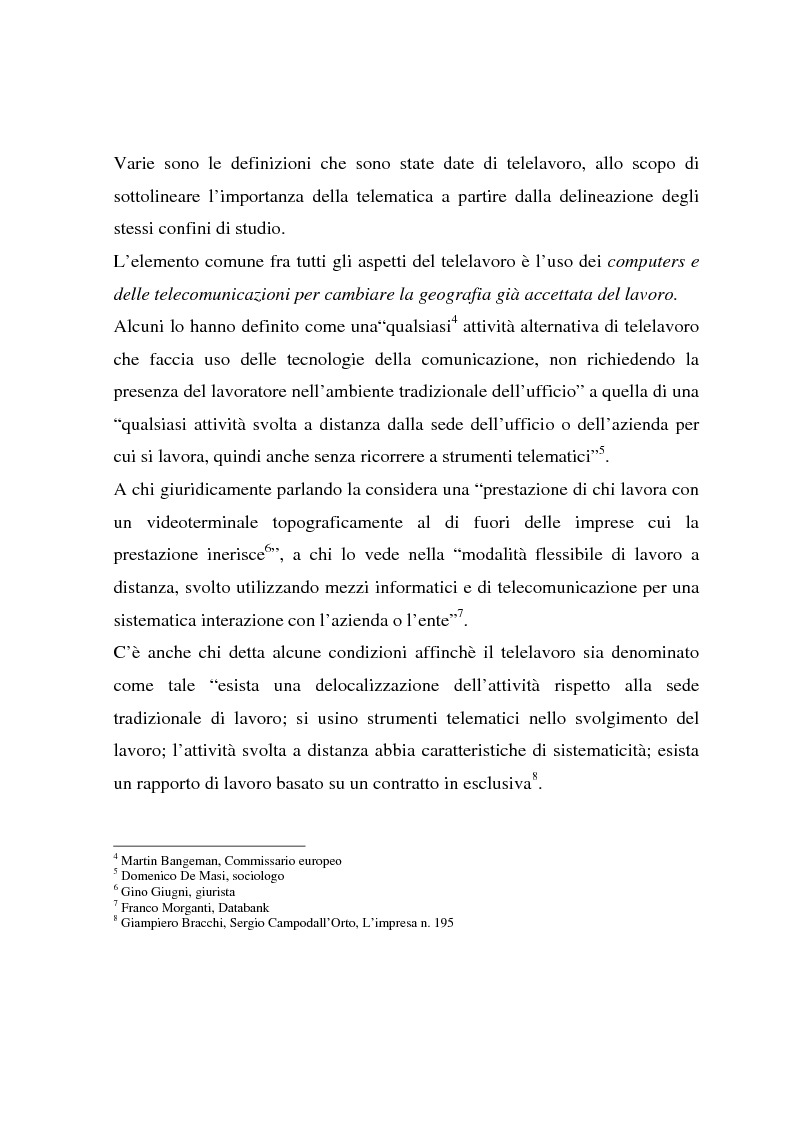 Anteprima della tesi: Telelavoro e pubblica amministrazione: opportunità e prospettive, Pagina 7