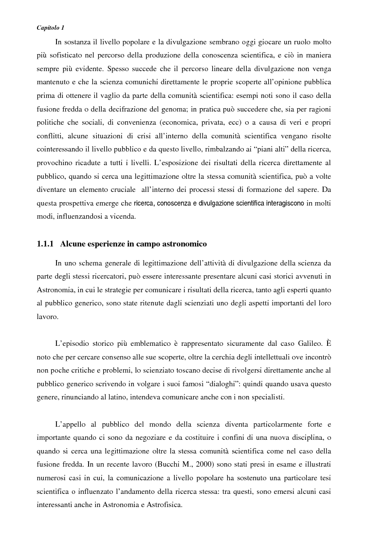 Anteprima della tesi: Ideazione e parziale realizzazione di un progetto di divulgazione dell'astrofisica per i comunicatori, Pagina 10